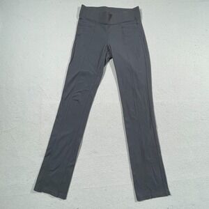 Athleta Yoga Pants Women XS Straight Leg Charcoal Gray Athleisure Full Length